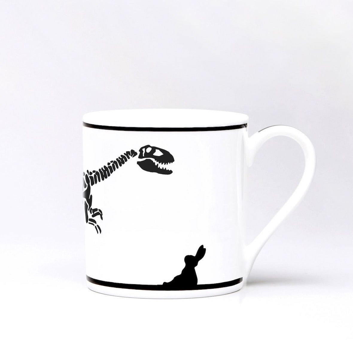 HAM PORZELLANTASSE Dino meet Rabbit Mug Gift Geschenk handmade Jo Ham