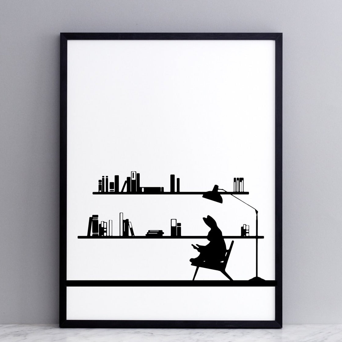HAM, PRINT, Reading Rabbit, Gift idea, handmade in England, Jo Ham