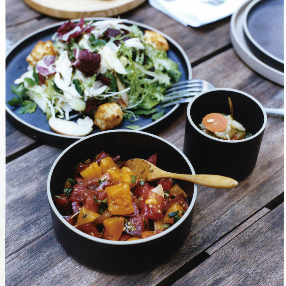 HASAMI PORCELAIN hohe Schale aus Porzellan und Ton Handmade Japan