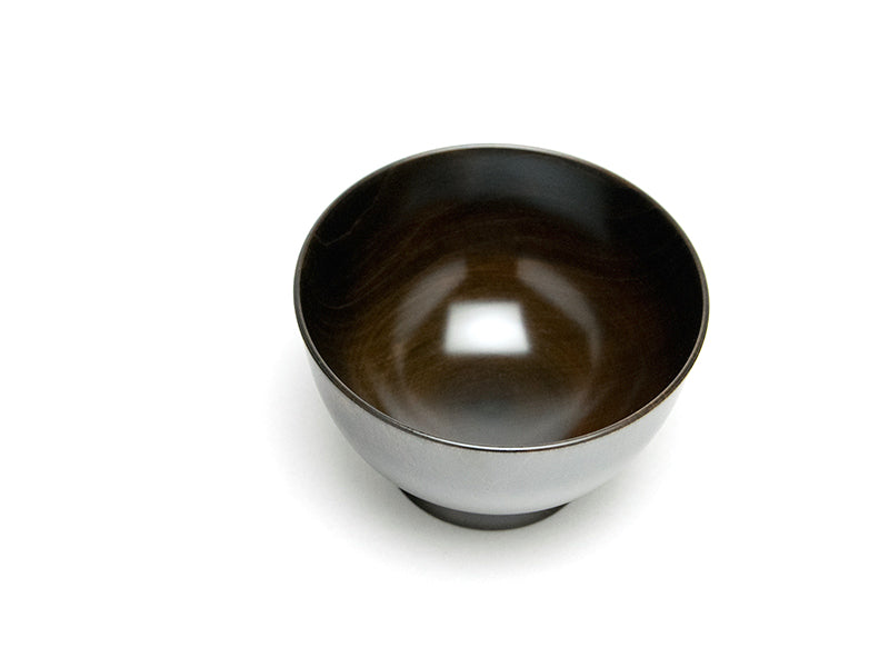 Bowl dunkelbraun aus lackiertem Kirschbaumholz | Hatashikki | Handmade Japan
