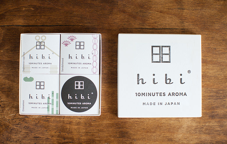HIBI - 10 Minuten Aroma Räucherstäbchen Geschenkbox | Made in Japan