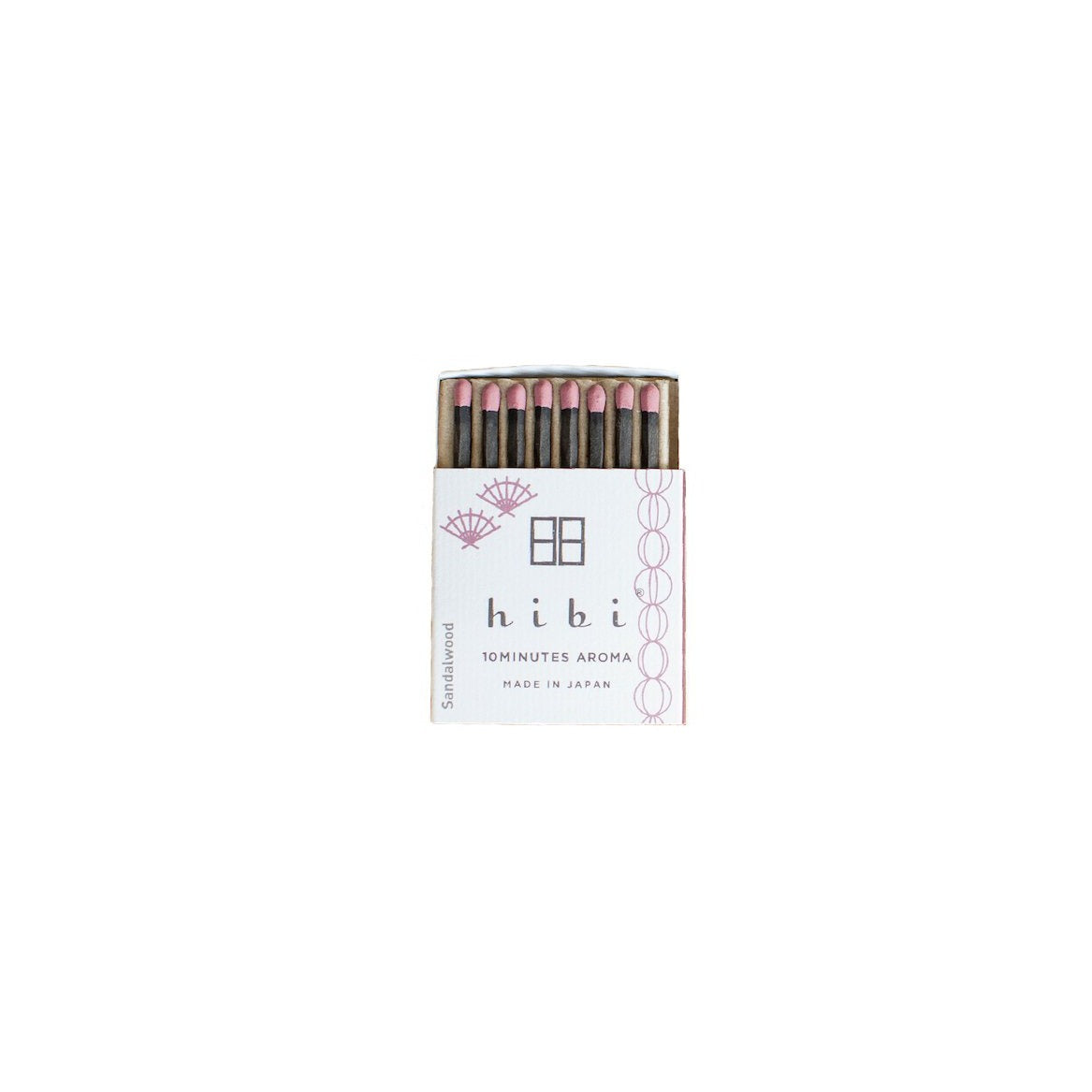 HIBI - 10 Minuten Aroma | Räucherstäbchen Sandalwood | Made in Japan