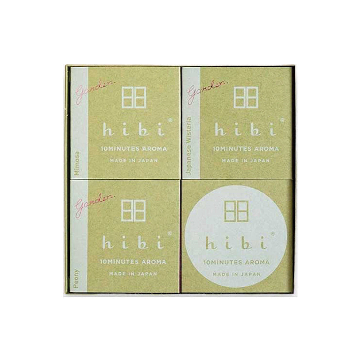 HIBI 10 MINUTES AROMA - Räucherstäbchen Geschenkbox Garden | Made in Japan