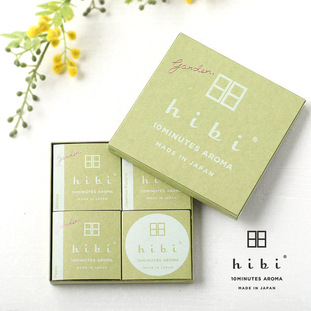 HIBI 10 MINUTES AROMA - Räucherstäbchen Geschenkbox Garden | Made in Japan