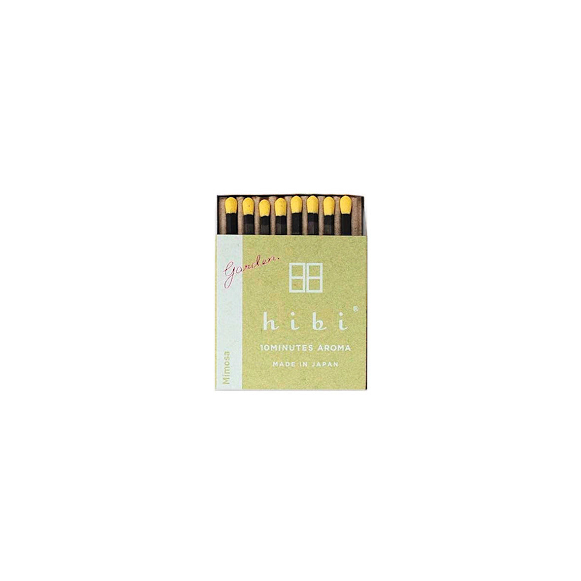 HIBI - 10 Minuten Aroma Räucherstäbchen Mimosa Garden | Made in Japan