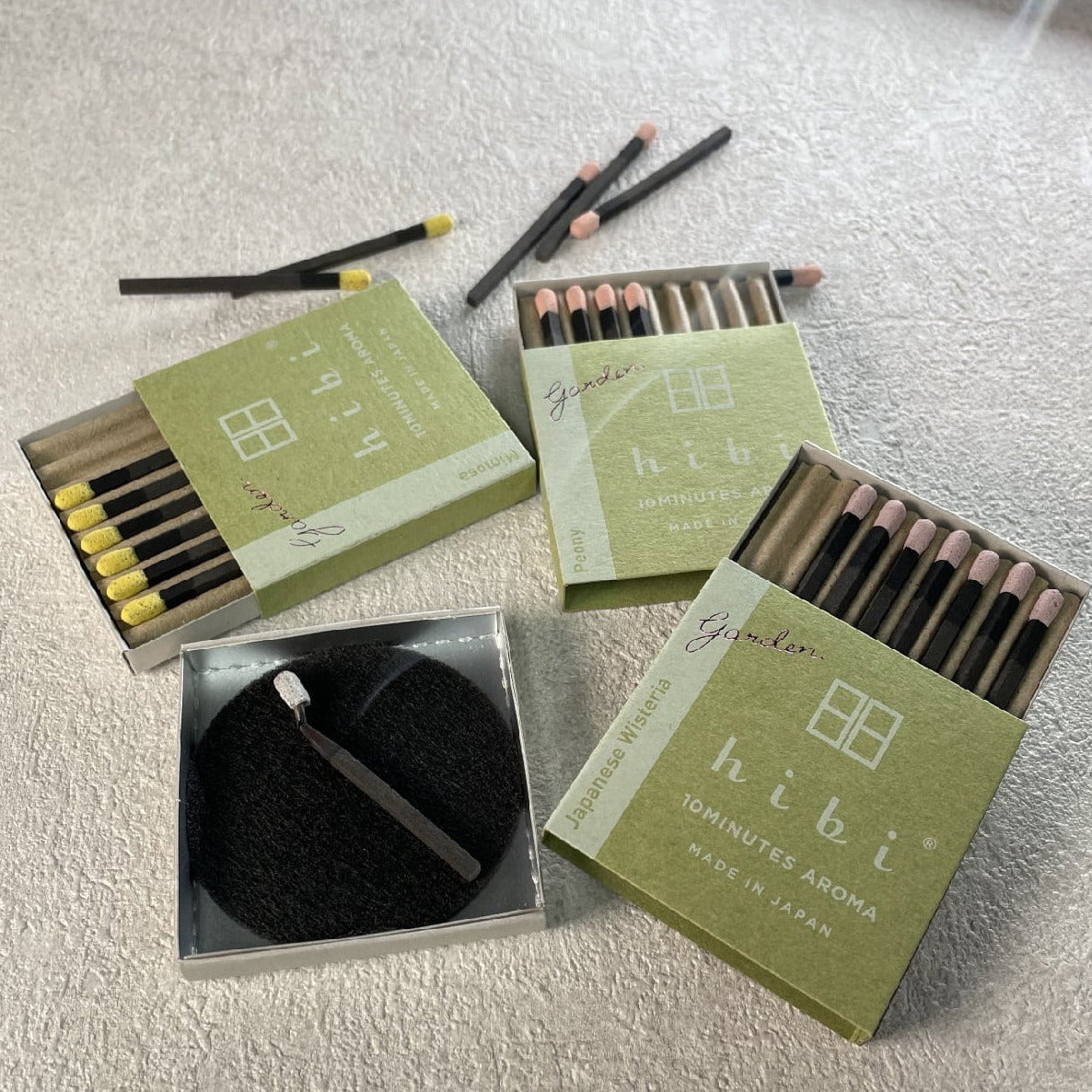 HIBI - 10 Minuten Aroma Garden Räucherstäbchen Pfingstrosen Made in Japan