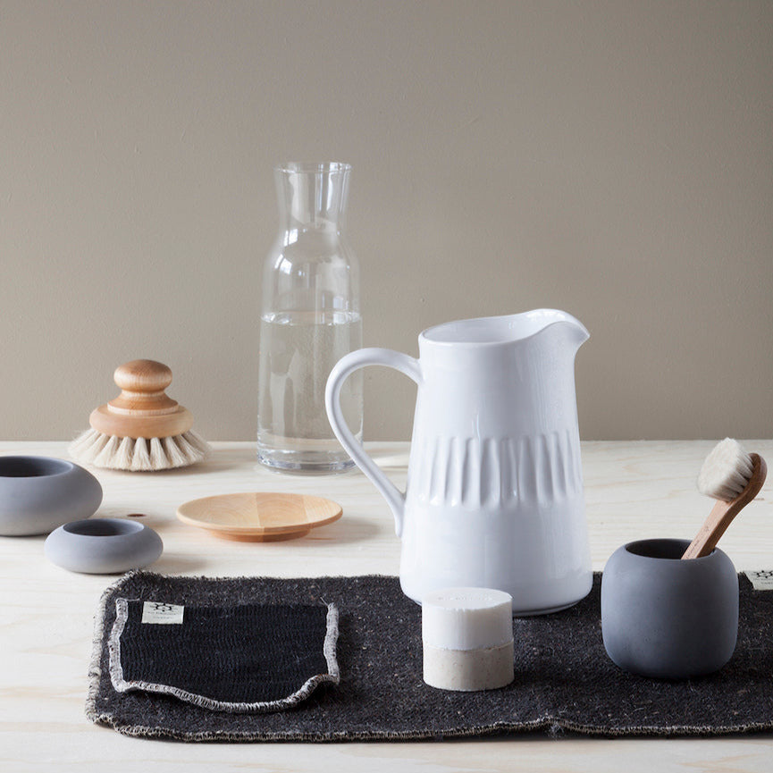 IRIS HANTVERK Badebürste mit Knauf Ahorn Rosshaar Handmade in Sweden