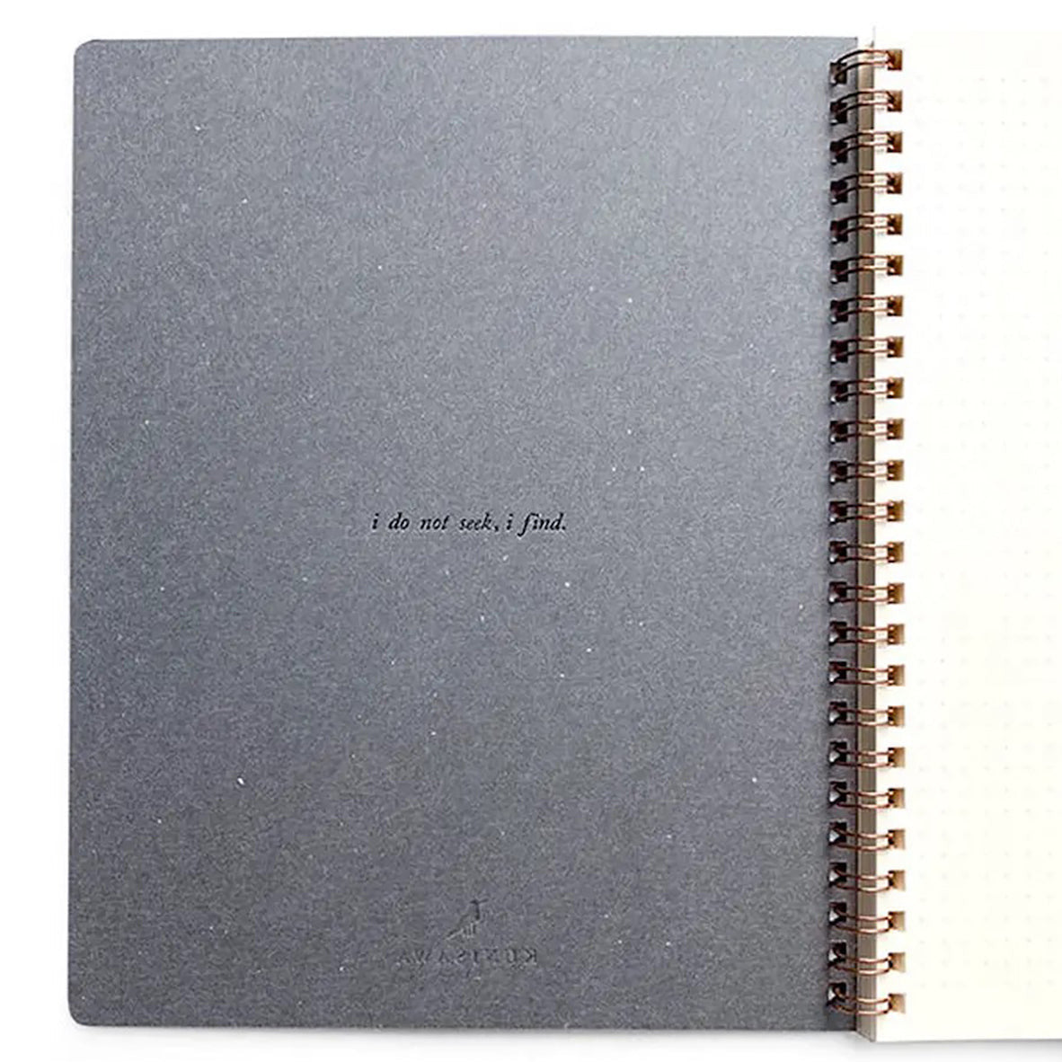 KUNISAWA Executive Ring Notebook Charcoal Handmade in Japan