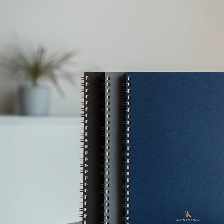 KUNISAWA Find Ring Notebook Indigo Handmade in Japan