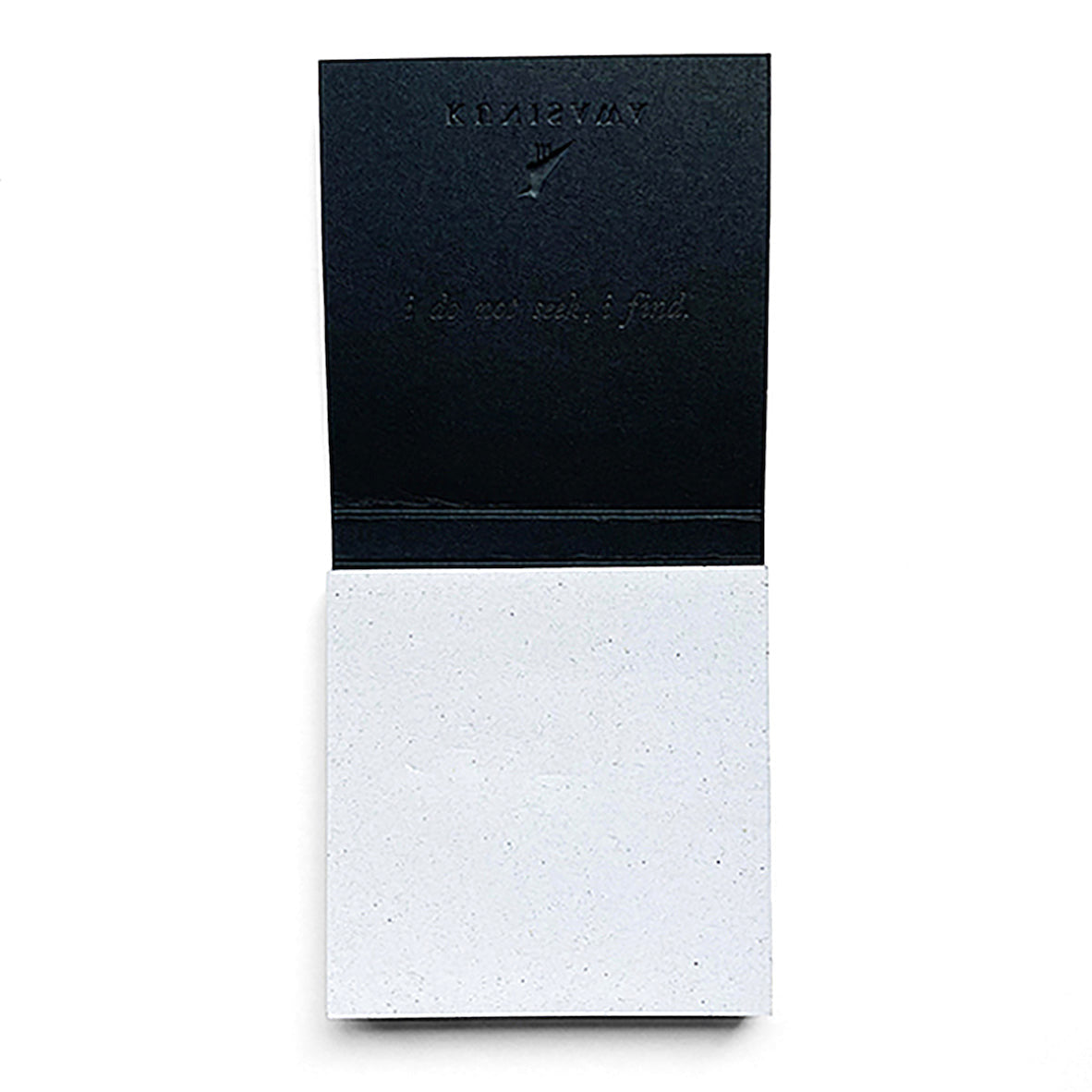 KUNISAWA Find Sticky Memo Pad Darkest Black Handmade in Japan