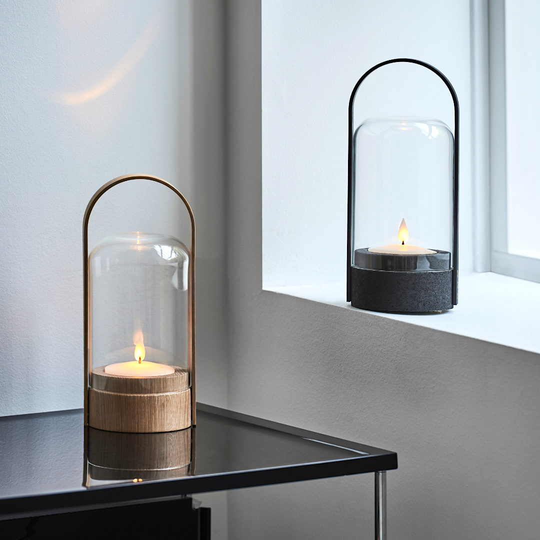 LE KLINT - Tragbare USB Tischleuchte aus Holz & Kork | Candlelight Black