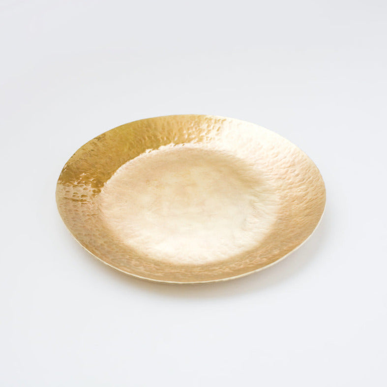 Teller Ø16cm aus gehämmertem Messing | LUE BRASS| Handmade in Japan
