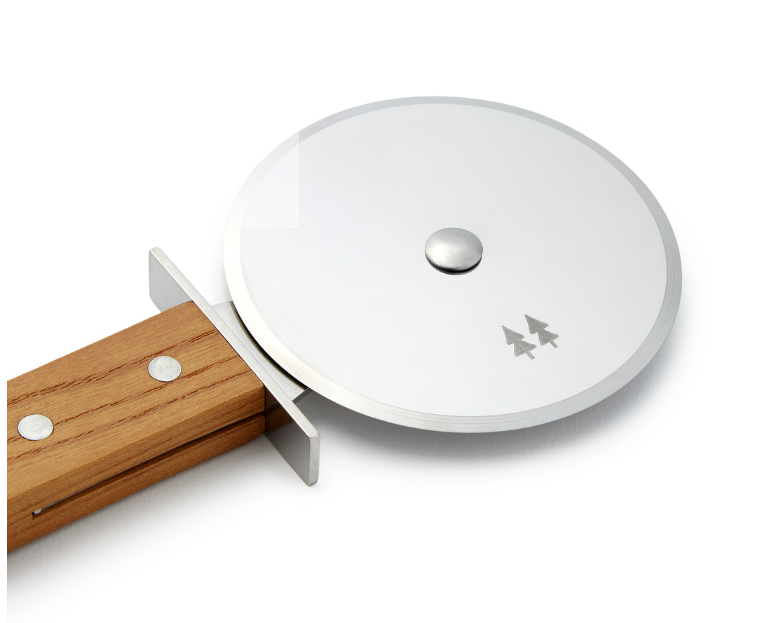 MORINOKI eleganter japanischer Pizzaschneider aus Holz und Edelstahl