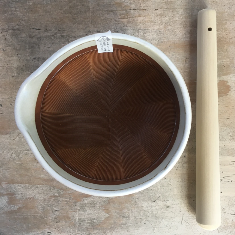 MUJUN - Suribachi Mörser & Magnoliaholz Stössel | Handmade in Japan