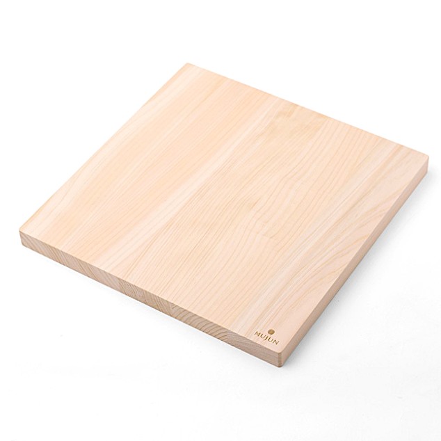 MUJUN Hinoki Manita Schneidebrett 280x280x20mm - japanische Zypresse MADE IN JAPAN