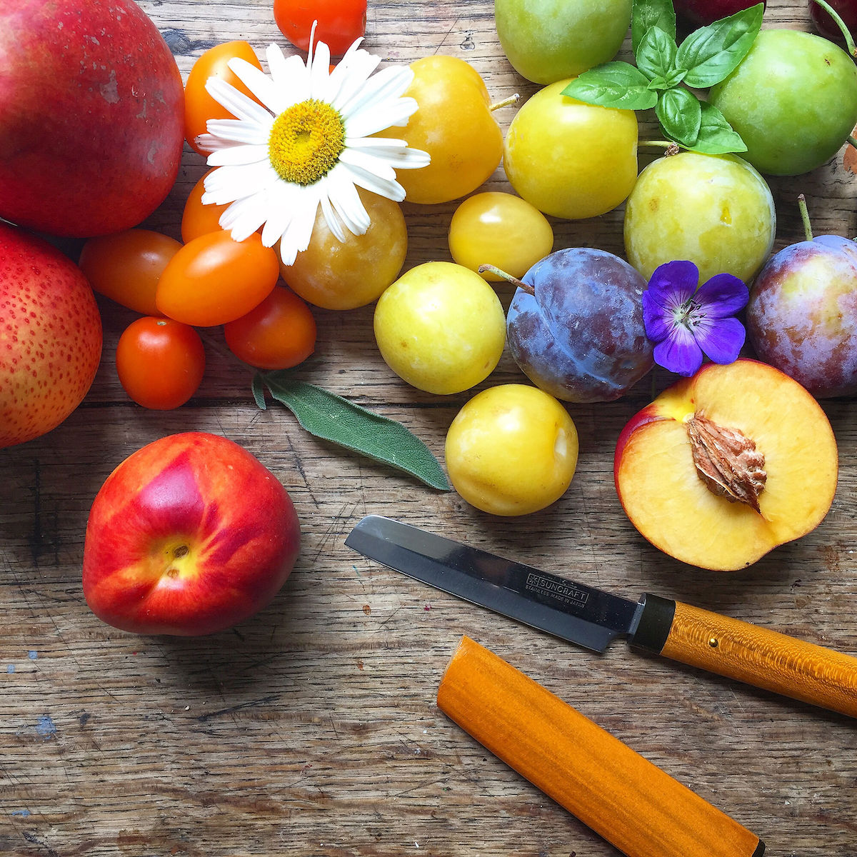 NIWAKI japanisches Fruchtmesser aus rostfreiem Stahl und Kirschholz