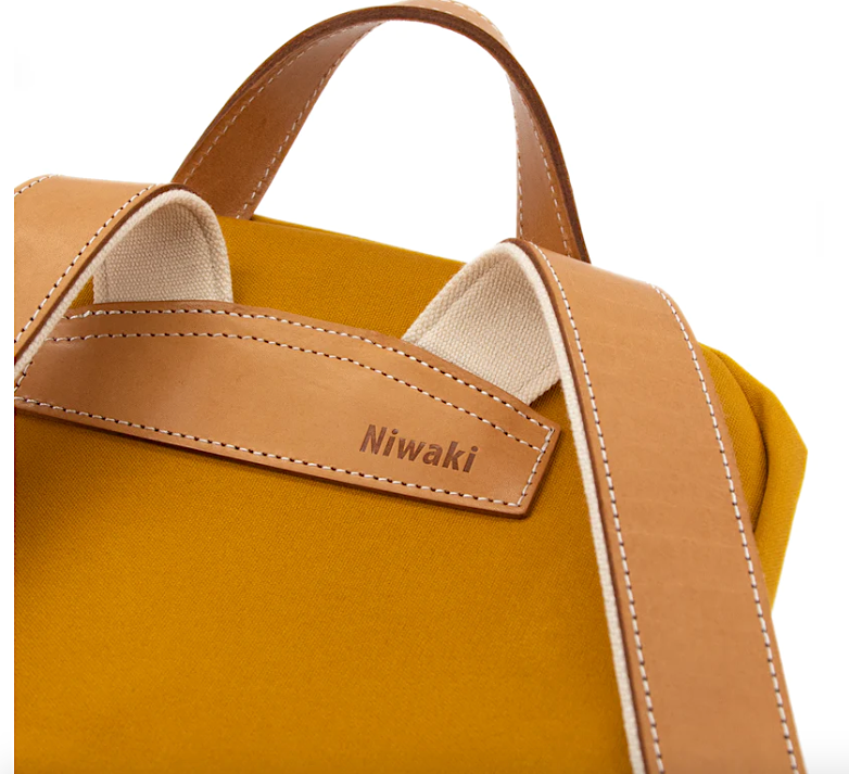NIWAKI - Rucksack aus Canvas Nizyū Kanō Karashi Yellow | Made in Japan