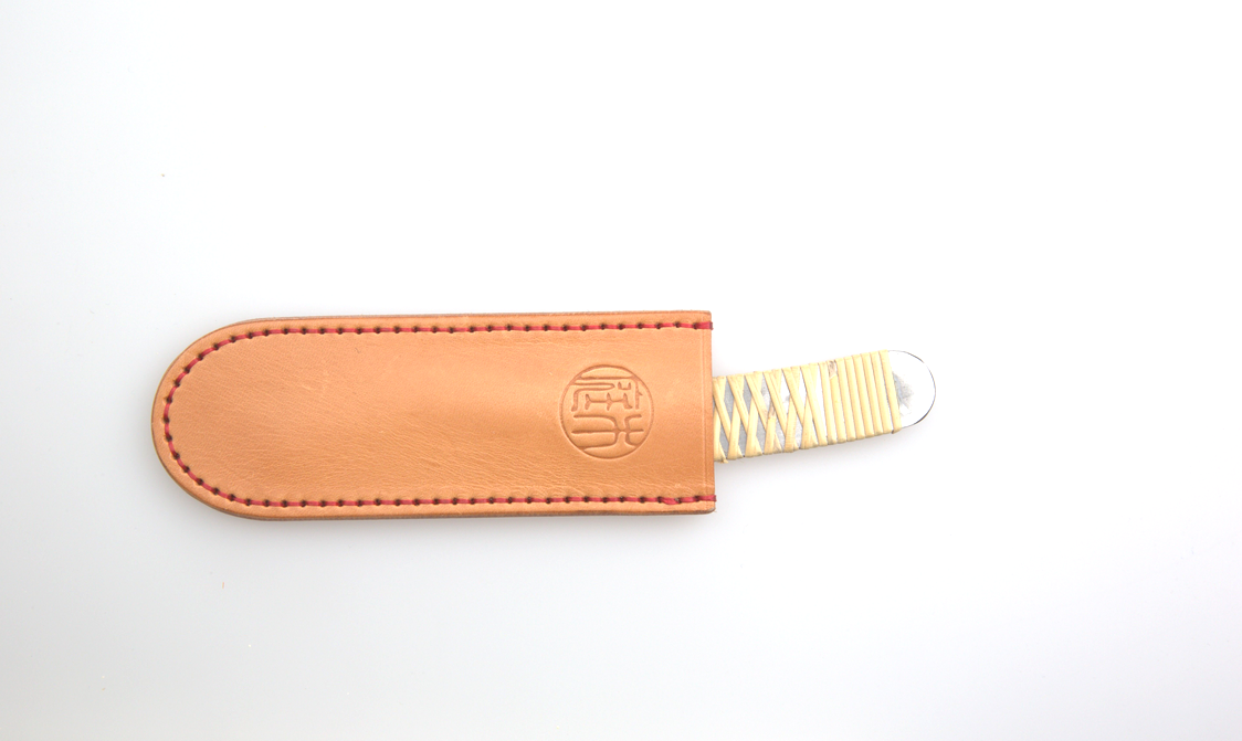 NIWAKI Rattan Kiridashi-japanisches Messer mit Rattangriff - Handmade