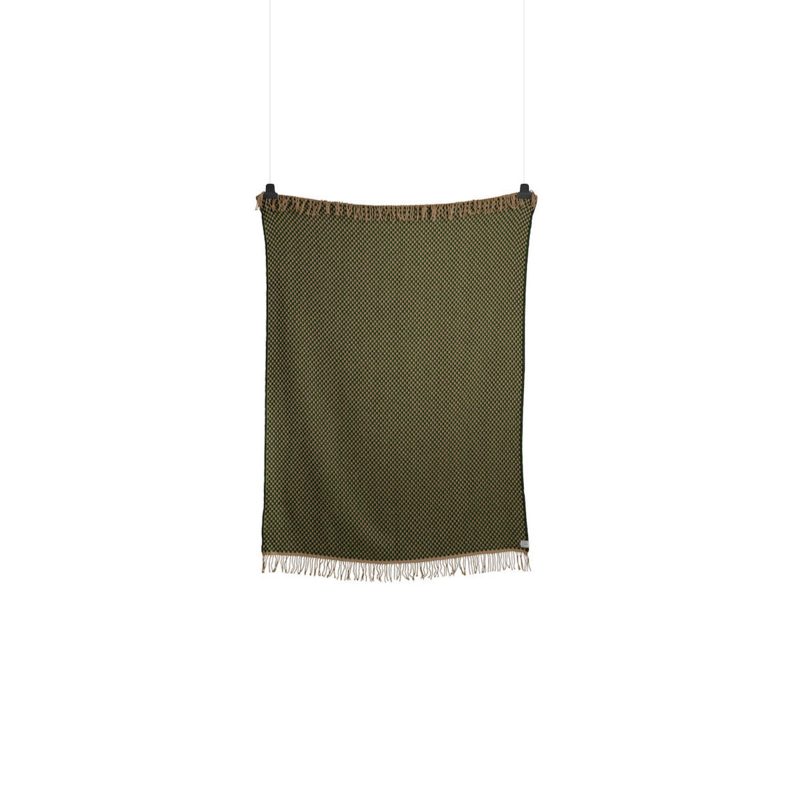 RØROS TWEED - Lammwolldecke Isak grün-beige | Made in Norwegen