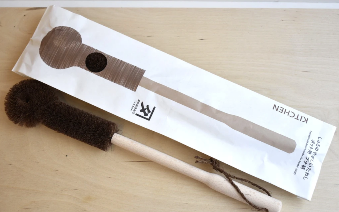 TAKADA Tawashi Naturbürste mit Buchenholzgriff Handmade in Japan