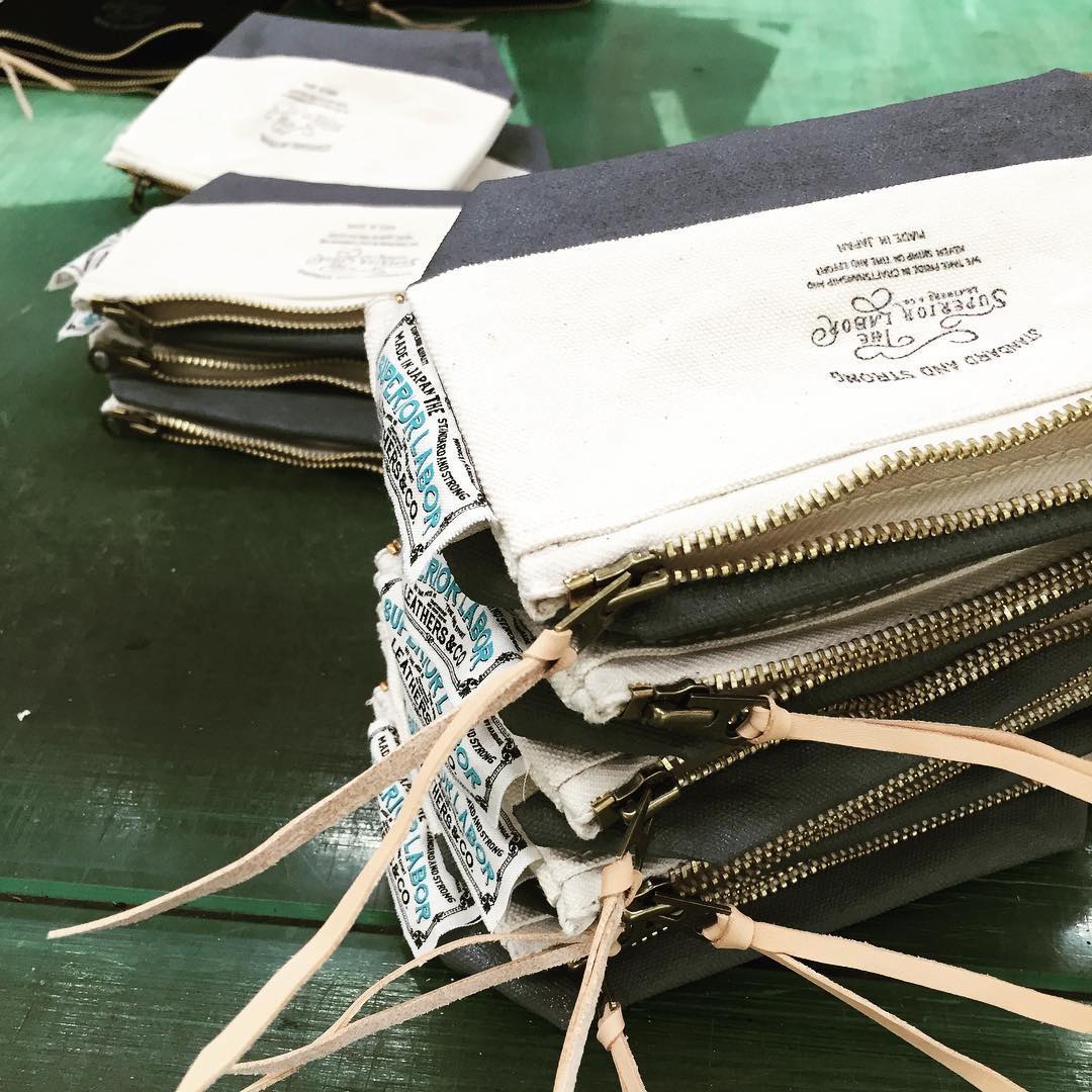 Etui für Stifte aus Baumwoll-Canvas The Superior Labor | Made in Japan