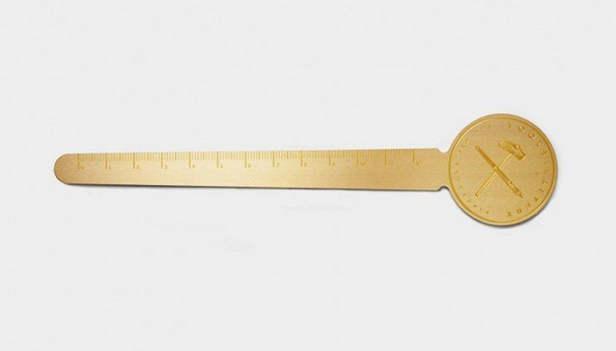 TOOLS TO LIVEBY, Rulermark aus Messing Lineal und Lesezeichen Geschenk