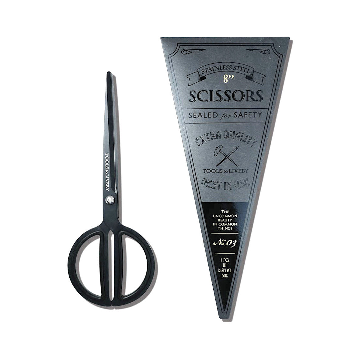 TOOLS TO LIVEBY - Papierschere schwarze aus japanischem Edelstahl