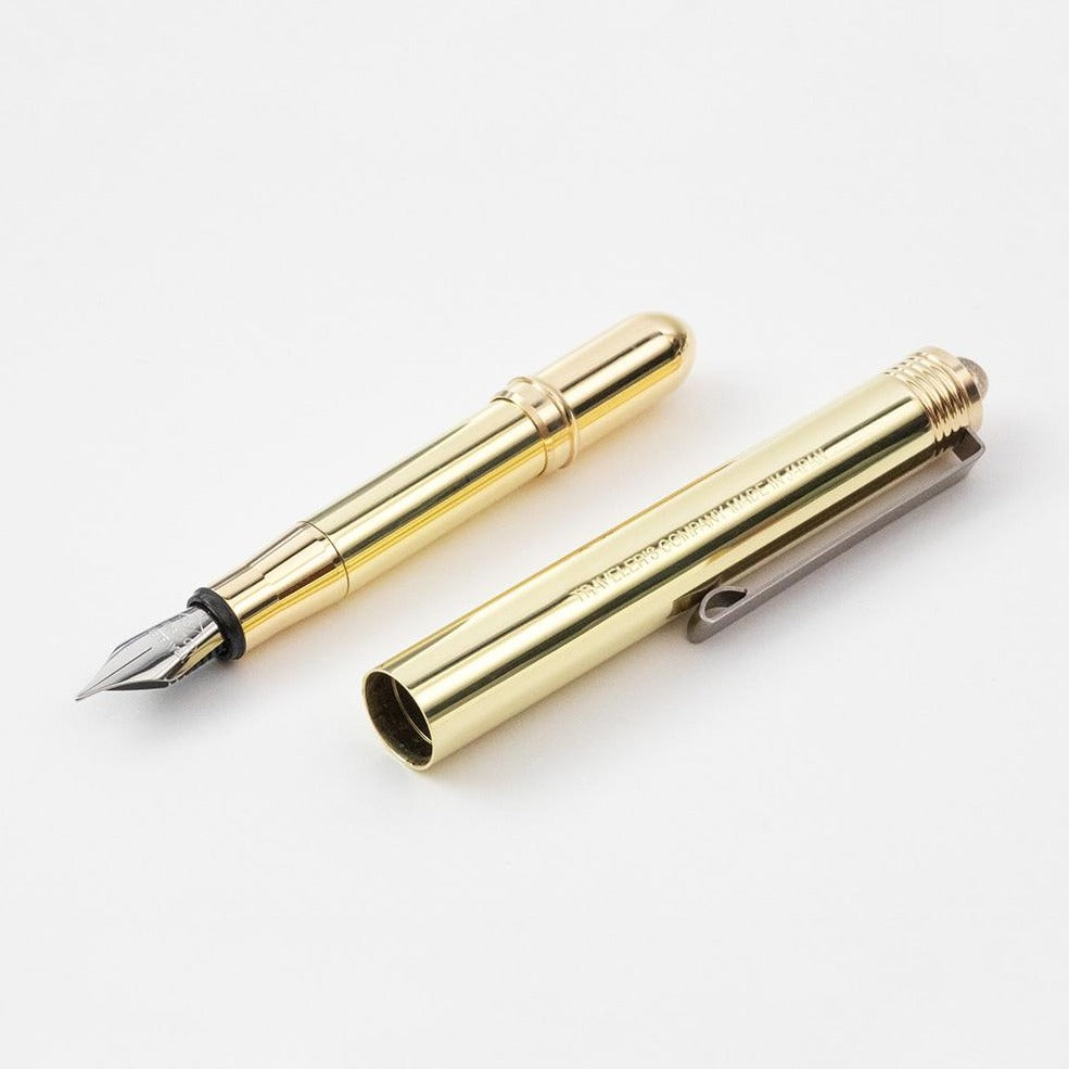 TRAVELERS COMPANY BRASS FOUNTAIN PEN Made in Japan Füllfederhalter