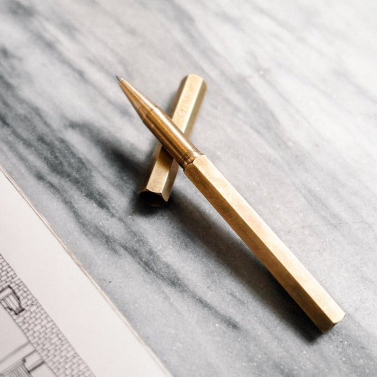 Kugelschreiber (Tintenroller) Classic Messing | ystudio | Made in Taiwan