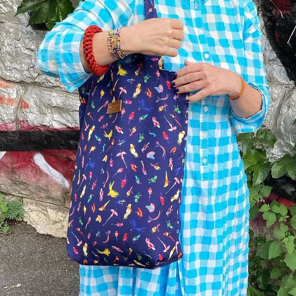 Tote Bag neon Birds | 100% recyceltes Polyester | ALL THE WAYS TO SAY | Made in Portugal