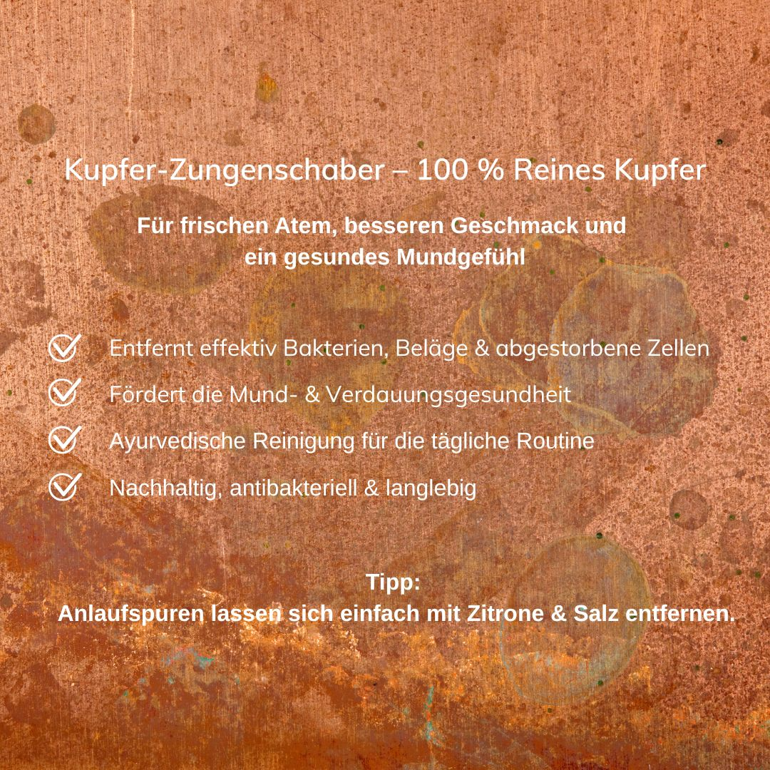 Zungenreiniger aus Kupfer – Natürliche Mundhygiene & frischer Atem
