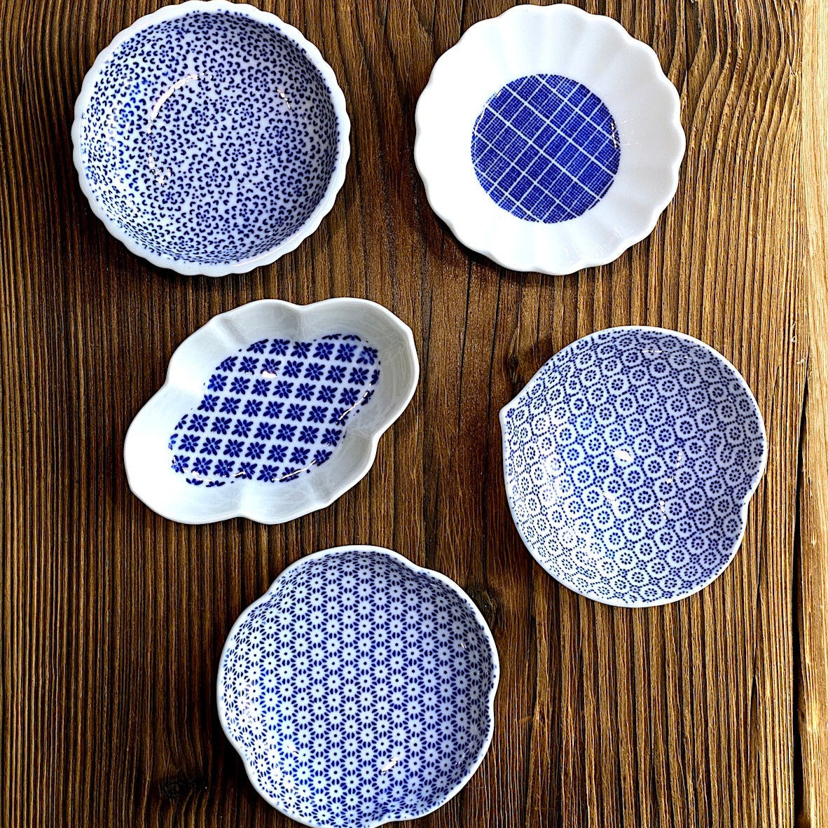 AZMAYA - Schälchen Himawari aus Porzellan Blau | Handwerk aus Japan
