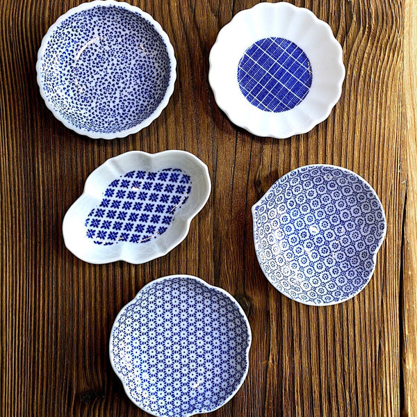 AZMAYA - Schälchen Himawari aus Porzellan Blau | Handwerk aus Japan