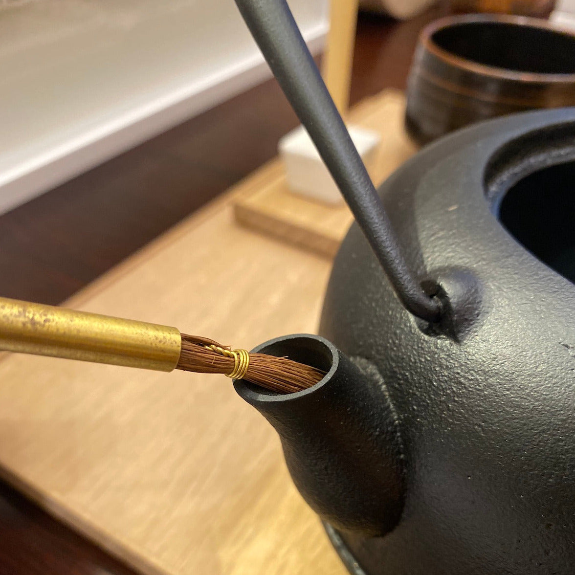 Teesieb-Bürste aus Messing und Hanfpalme | Azmaya | Handmade in Japan