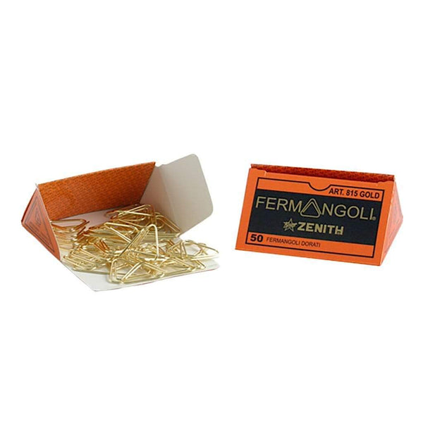 Bürorklammer Corner Clips Zenith 815 gold aus Stahl | Made in Italy