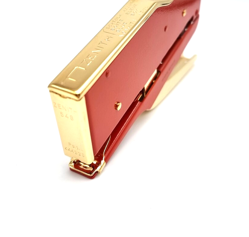Zenith Handhefter 548 mit 23K vergoldetem Messing rot oder schwarz| Made in Italy
