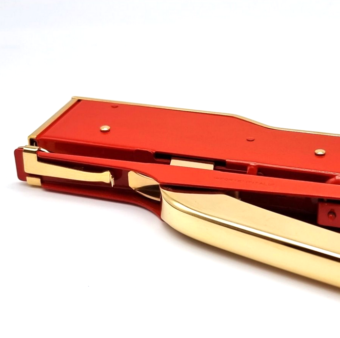 Zenith Handhefter 548 mit 23K vergoldetem Messing rot oder schwarz| Made in Italy
