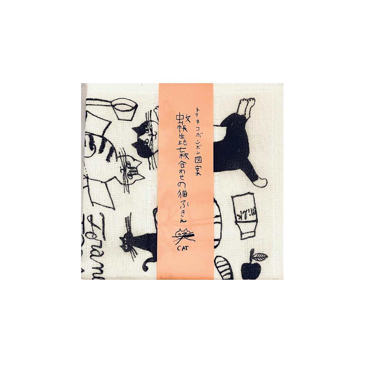 Toranekobonbon Siebenschicht-Handtuch | Katzenmotive aus Japan