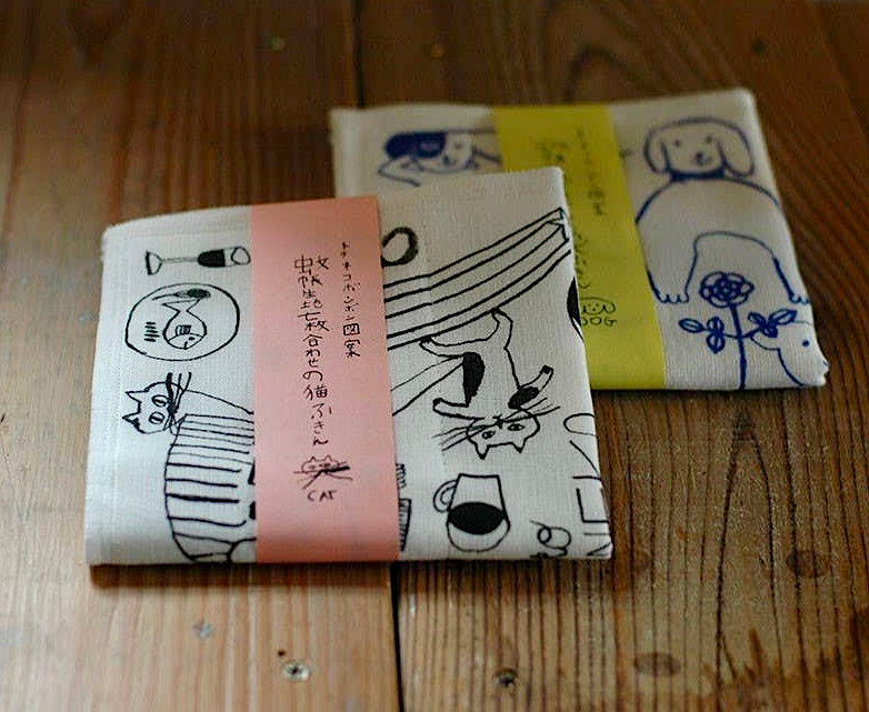 Toranekobonbon Siebenschicht-Handtuch | Katzenmotive aus Japan