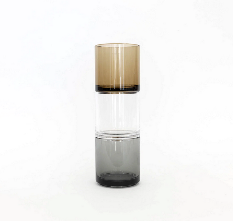 HASAMI PORCELAIN - Trinkglas amber stapelbar | Alltagsikone aus Japan | Made in Japan
