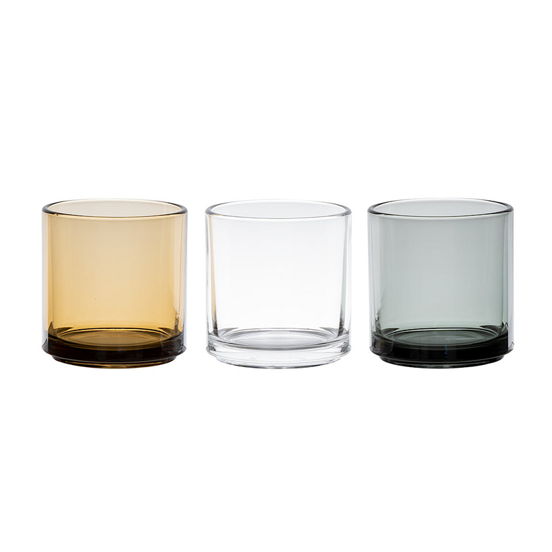 HASAMI PORCELAIN - Trinkglas grau stapelbar | Alltagsikone aus Japan | Made in Japan