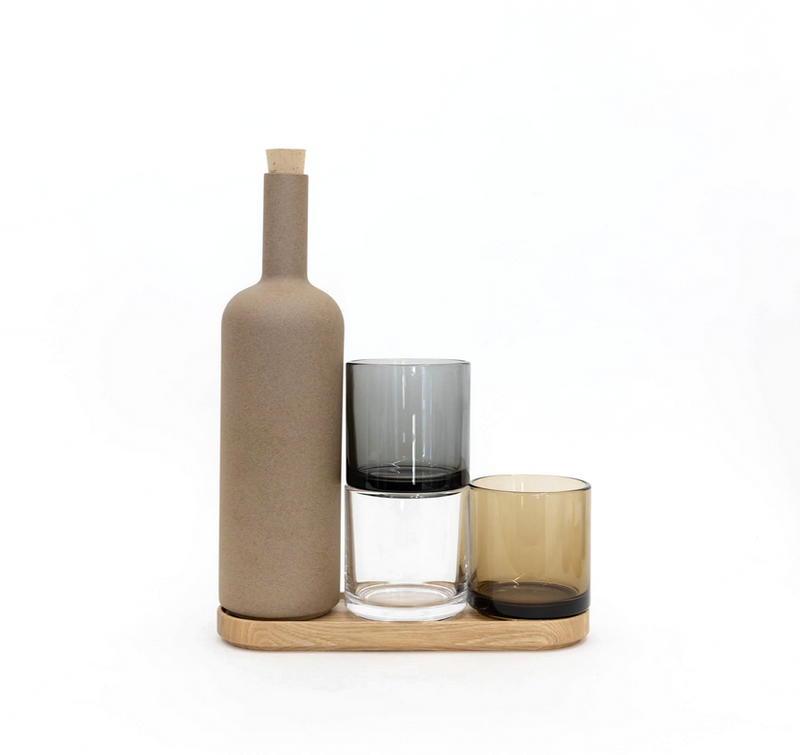 HASAMI PORCELAIN - Trinkglas grau stapelbar | Alltagsikone aus Japan | Made in Japan