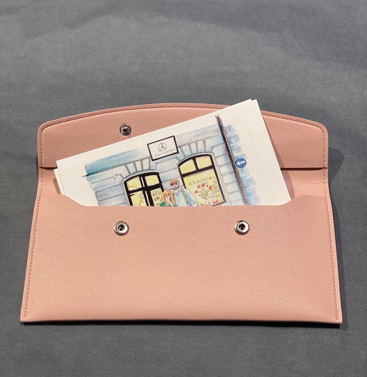 Journey Pen Case Pink – Flaches Stifteetui aus veganem Leder