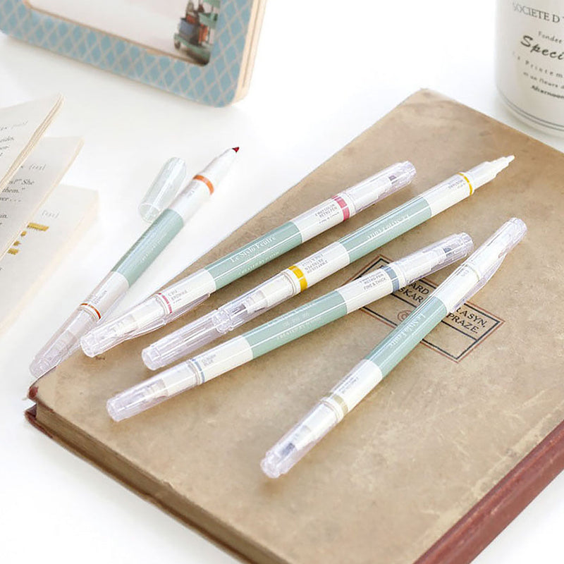 Filzstifte-Set aus 5 Stiften mit Doppelspitze | Iconic | Made in Seoul