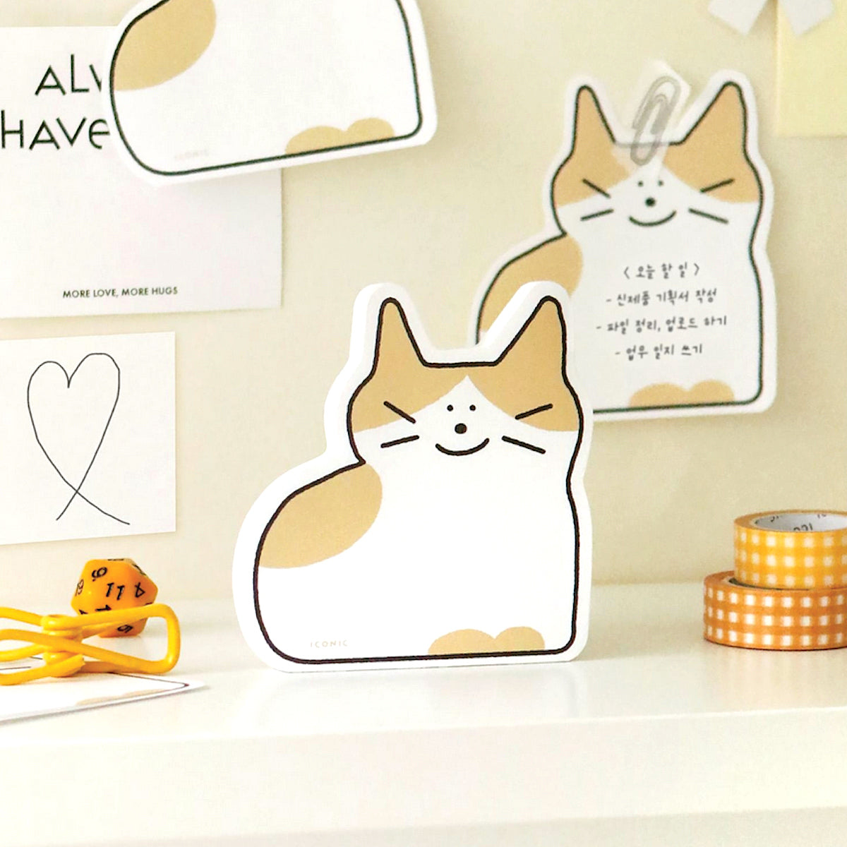 Doodle Memo Pad Cheese – Notizblock mit Katzen Design