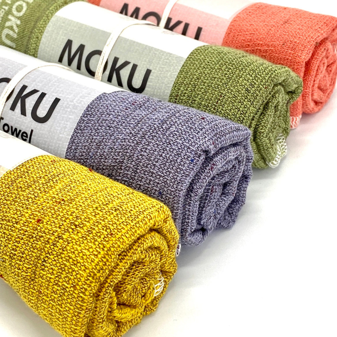 Moku | leichtes Baumwollhandtuch | Gelb | 33 x 100cm