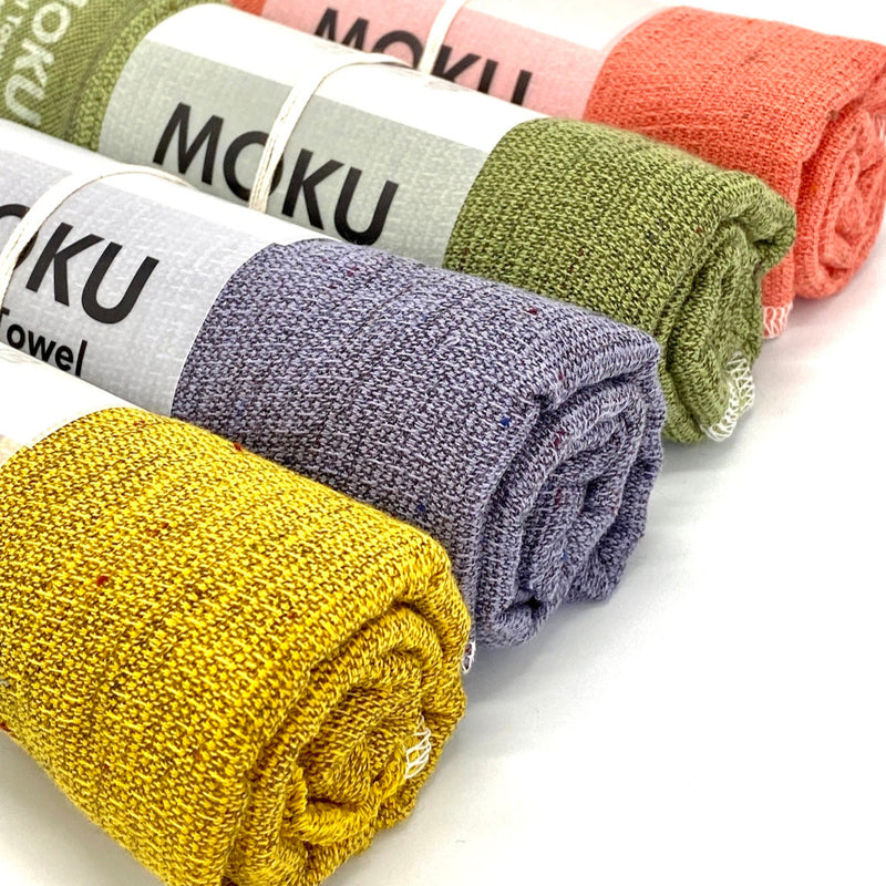 Moku | serviette en coton léger | Jaune | 33x100cm