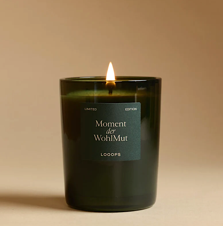 Moment der WohlMut – Große Duftkerze mit Kardamom & Blutorange