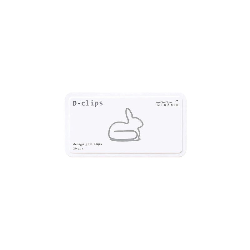 Büroklammer D-clip Rabbit silber | MIDORI | Made in China