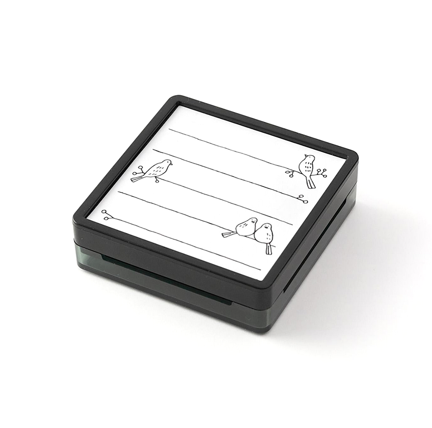 Paintable Stempel Vogel – Vorgetränkt, ausmalbar & wasserfest | Midori Japan